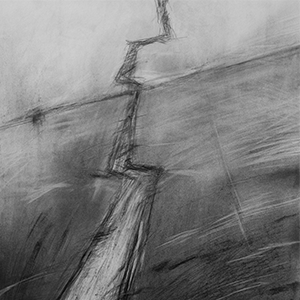 Image of graphite drawing titled Shibolleth by Steve Cussons
